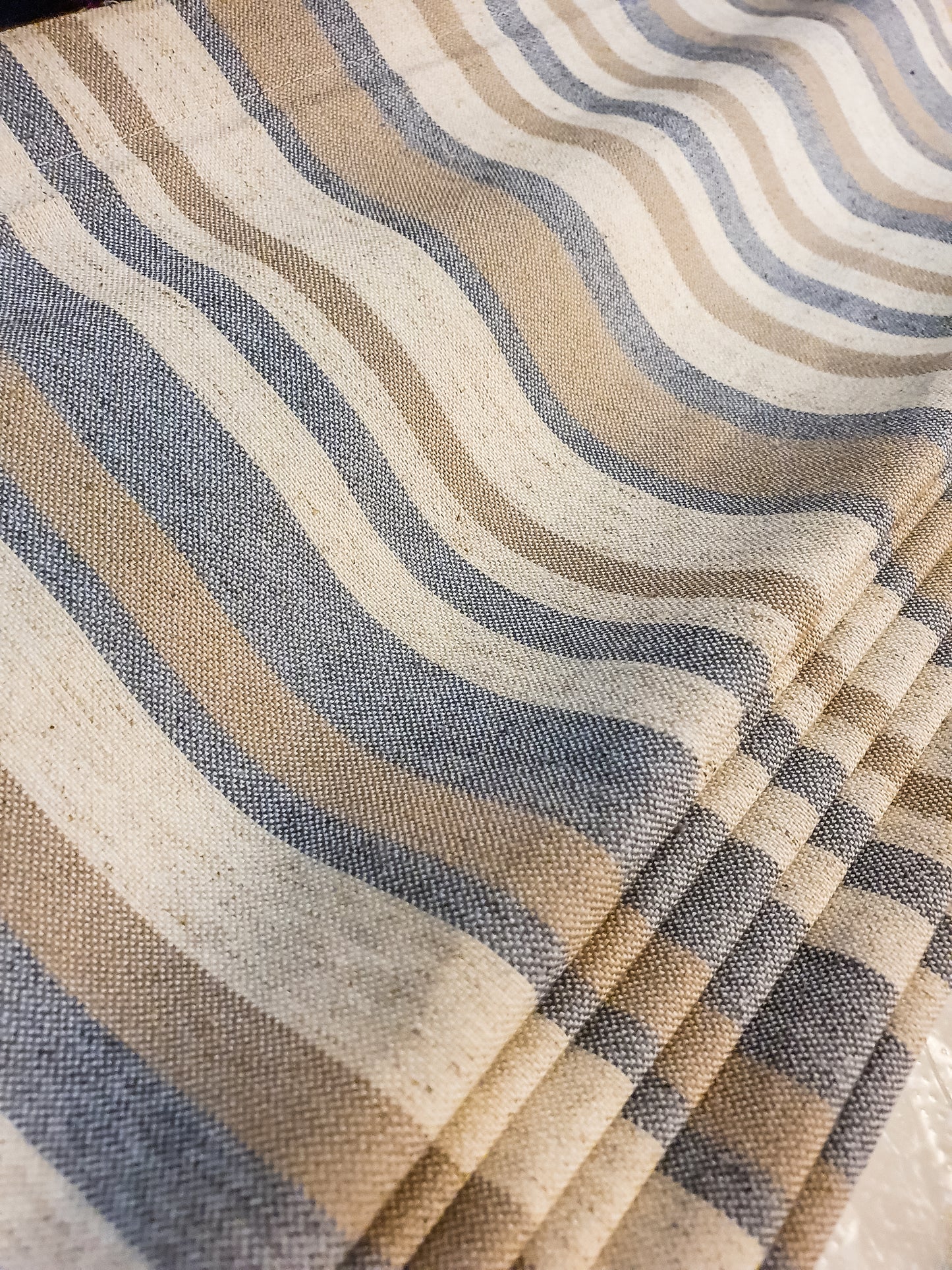 Roman Shades Beige Stripes