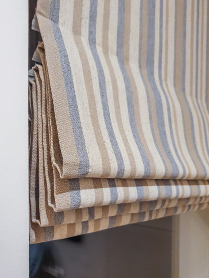Roman Shades Beige Stripes