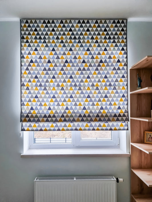 Kids Blue Roman Shades