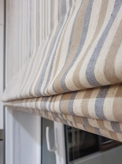 Roman Shades Beige Stripes